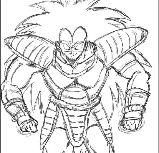 Raditz sketch by rivernite on DeviantArt