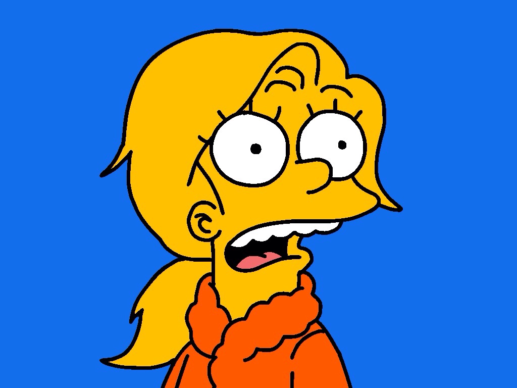 Lisa Simpson with normal hair