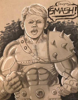 My nephew as Gladiator Hulk