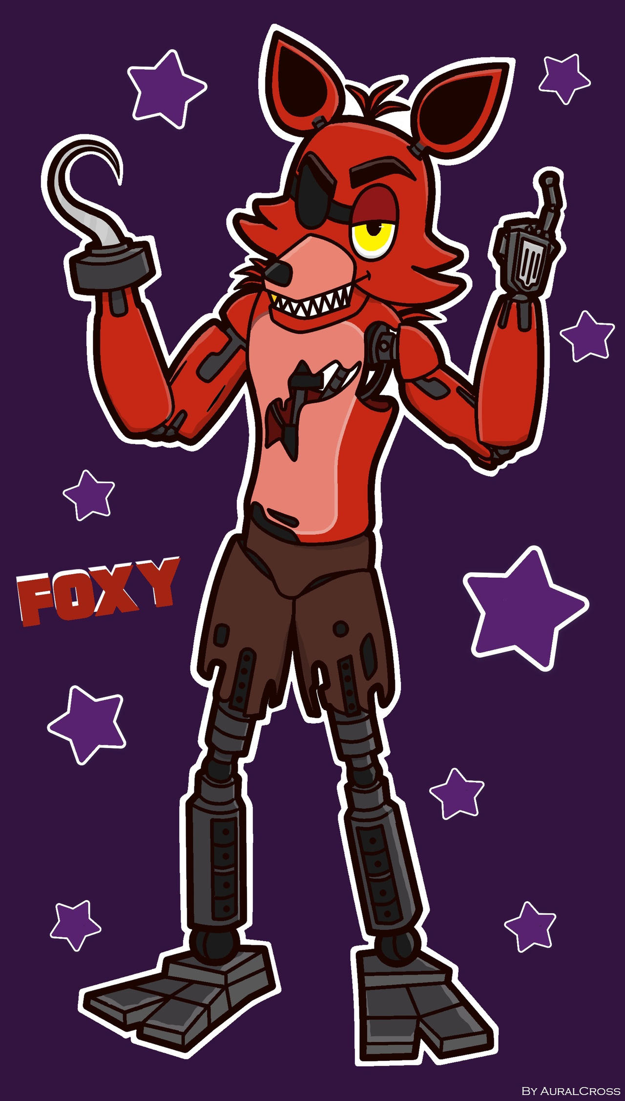 Foxy The Fox FNAF 1 By AuralCross On DeviantArt foxy-the-fox-fnaf-1-by-auralcross-on-deviantart