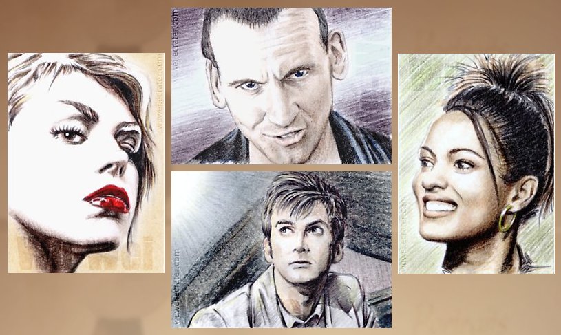 Four new Dr Who sketch cards