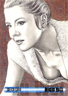 Diana Rigg Drawing Diana Rigg AP sketchcard by whu-wei on DeviantArt