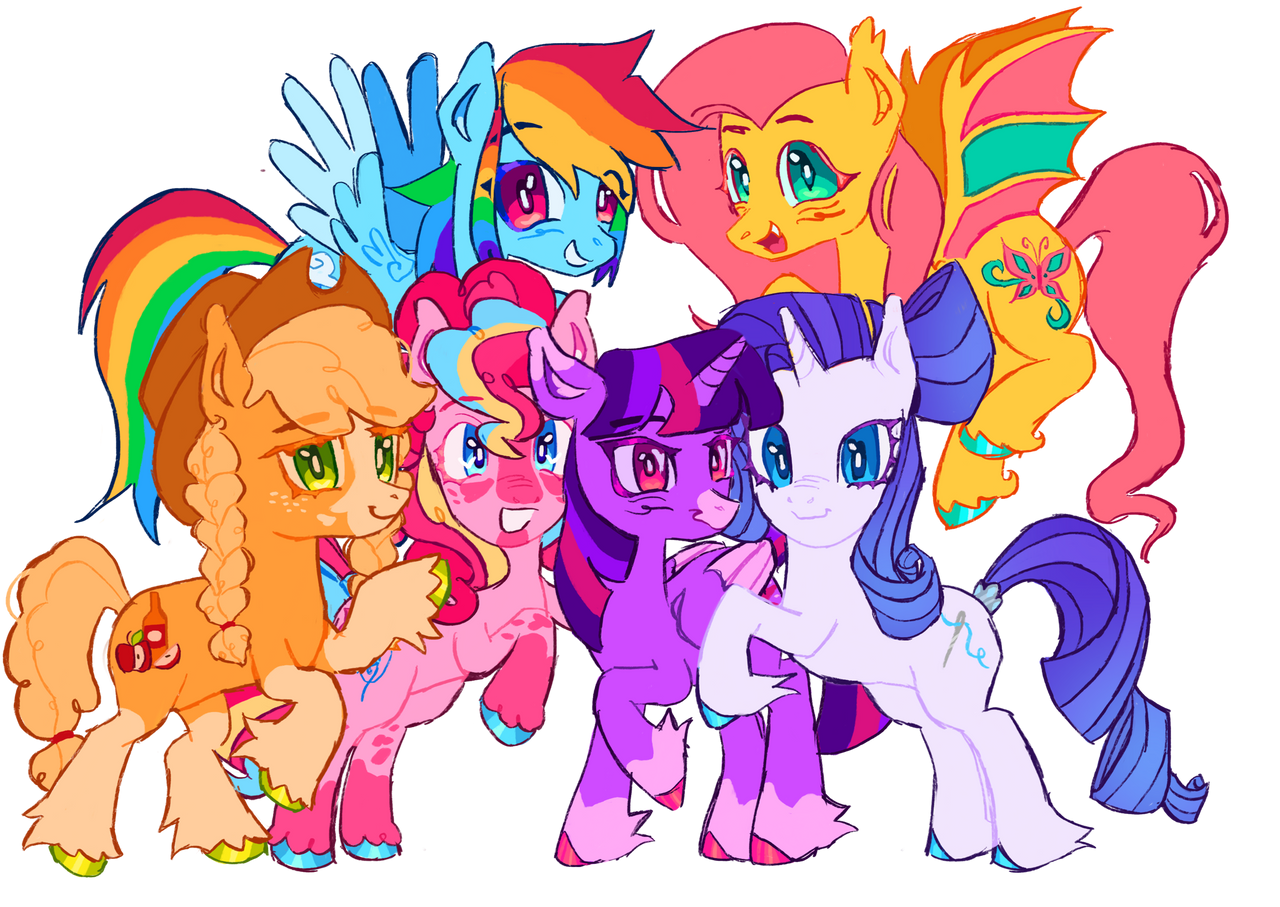 MLP REDESIGNS - MANE SIX by socksbang on DeviantArt