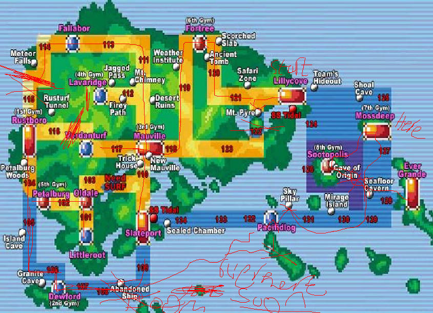 Complicated Hoenn region map by YunaKasune on DeviantArt