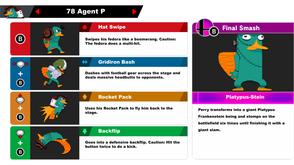 SSBU Moveset | Agent P