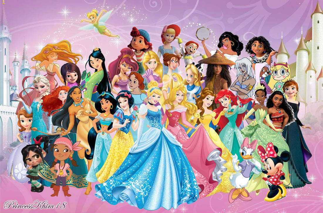 Disney Princesses and Heroines Wallpaper by PrincessKhim18 on DeviantArt