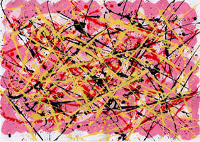 Pastel Abstract Art Gouache and Watercolor