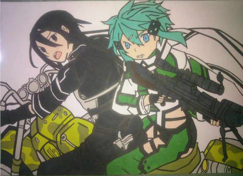 Sword Art Online Ggo Kirito Et Sinon By Deimonshura On Deviantart Sword Art Online Ggo Kirito Et Sinon By Deimonshura On Deviantart