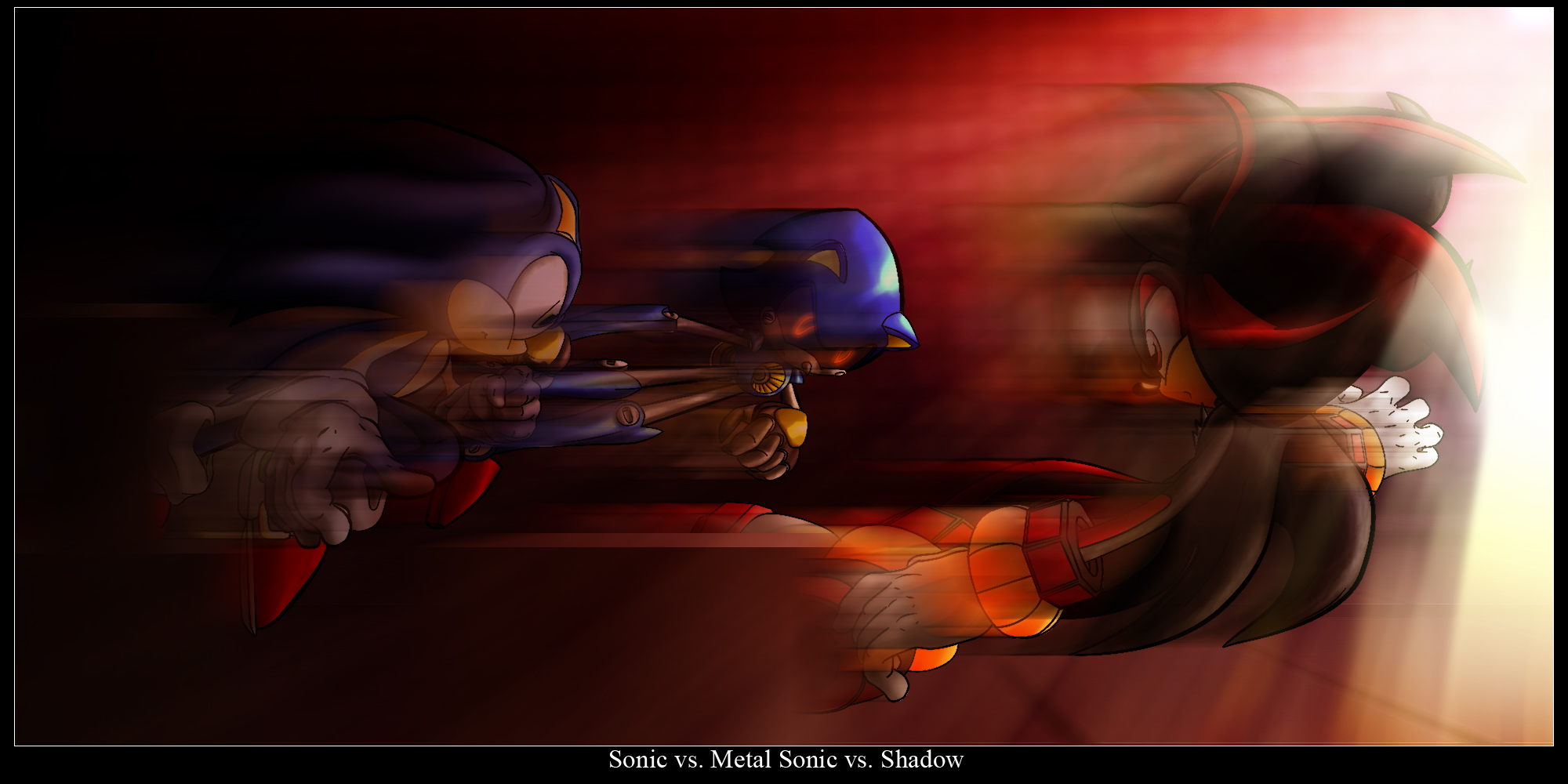 Sonic vs Metal sonic vs Shadow