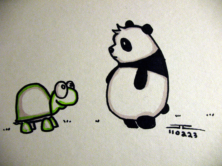 Turtle and Panda by jsos on DeviantArt