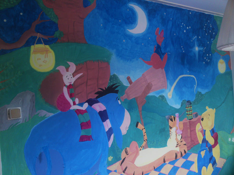 Wall painting winnie the pooh