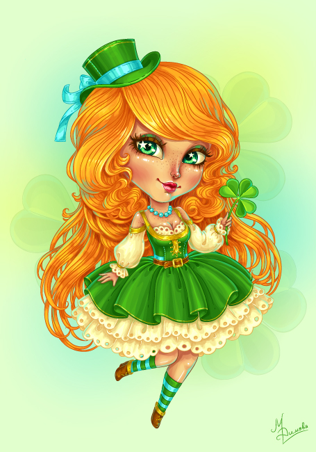 St.Patrick's Day Chibi