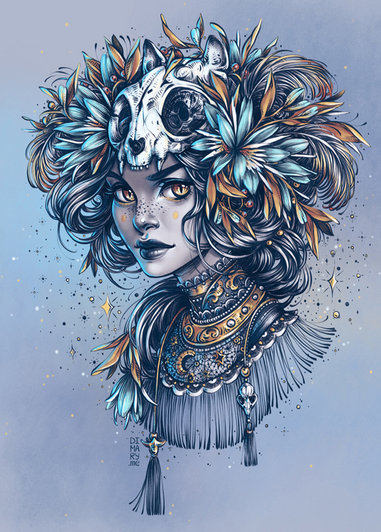Night Cat Witch by dimary