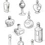 Filler art: Potion bottles