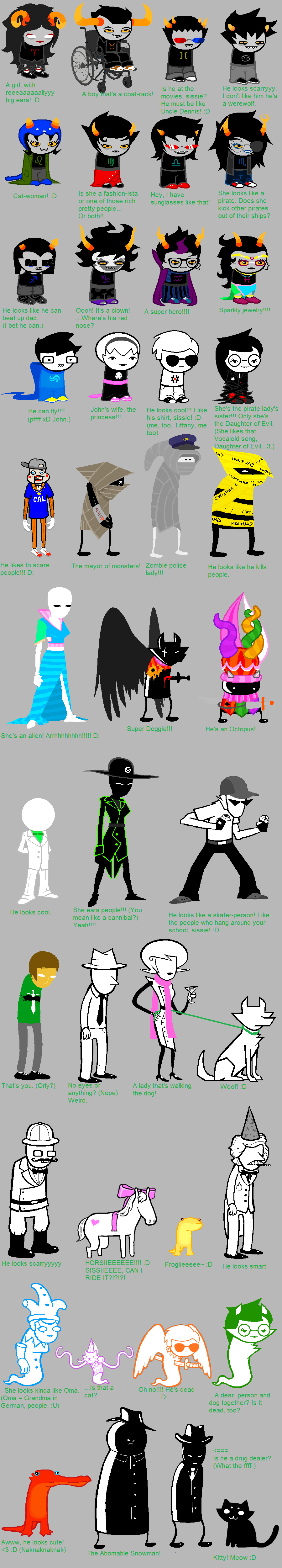 Homestuck according to a four year old