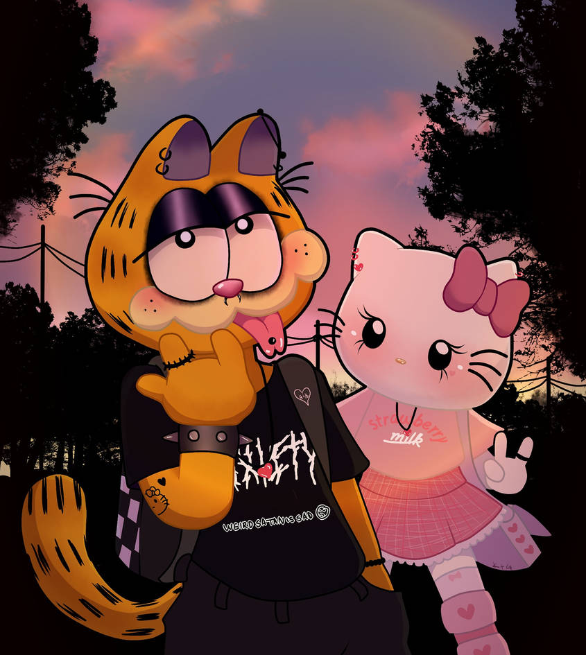 Garfield x Hello Kitty by LaMapacheBurton on DeviantArt