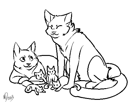 Cat Family Lineart By Speckledplanet On Deviantart Cat Family Lineart By Speckledplanet On Deviantart