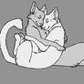 2015 Cat Couple Lineart