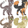 ADOPTABLES #2 -WARRIOR CATS- (CLOSED)