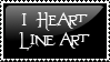 I Heart Line Art Stamp