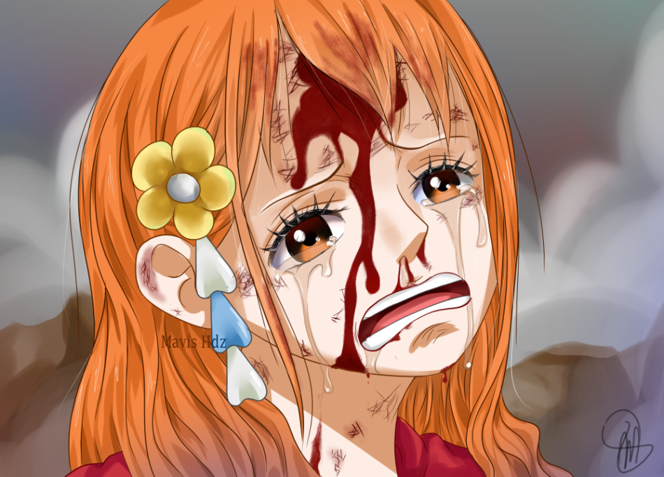 Nami crying - One Piece ep 851 by Berg-anime on DeviantArt