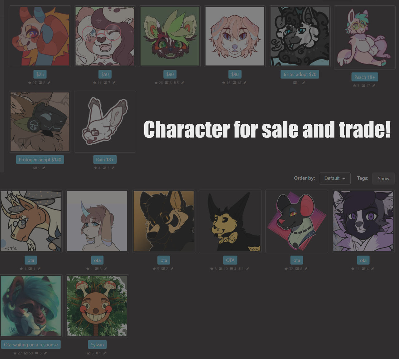 Trade Character Characters for sale/trade by Whispershound on DeviantArt