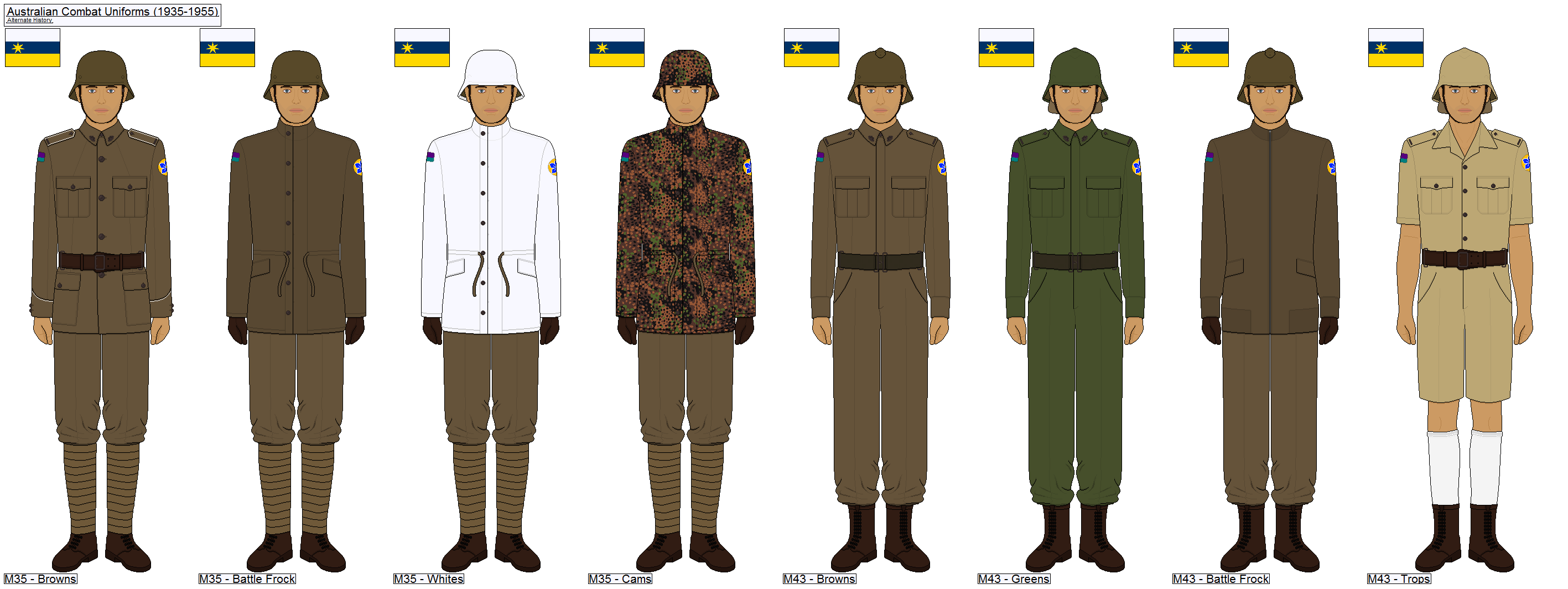 Australian Combat Uniforms (1935-1955) GrimBeans on DeviantArt