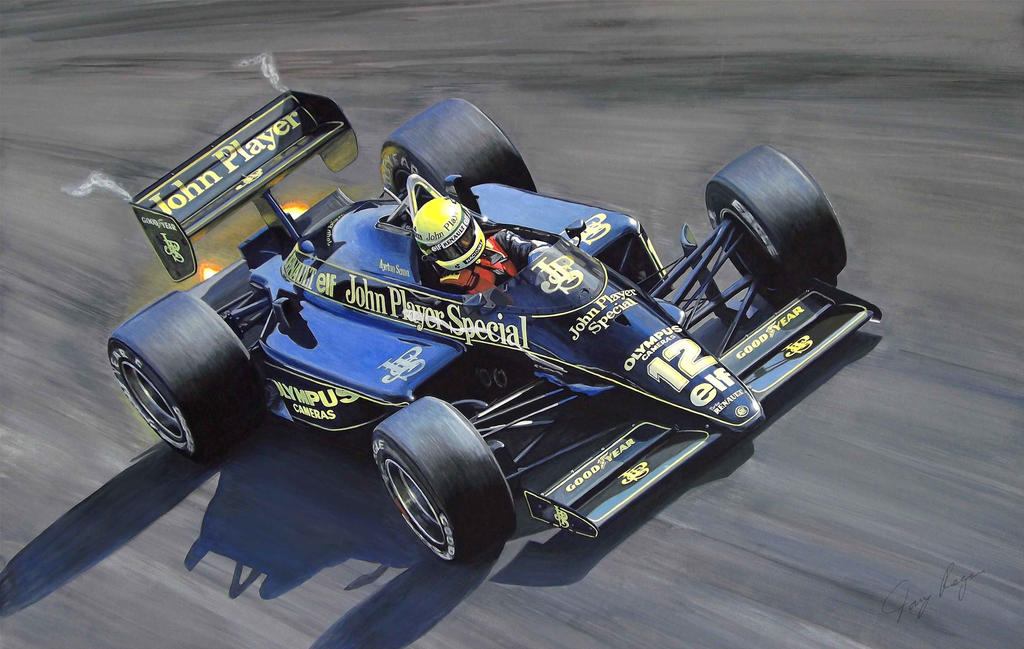 Ayrton Senna Lotus Renault Turbo Art