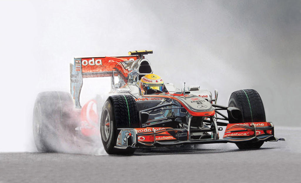 Lewis Hamilton Belgian GP 2010 McLaren MP4-25 Art