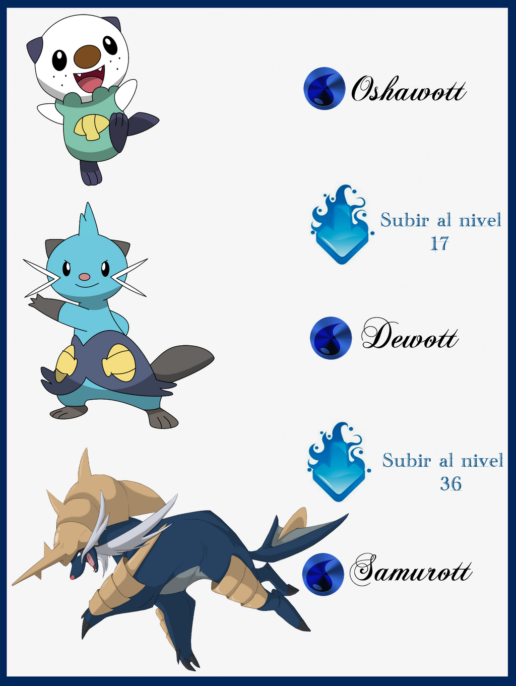 Oshawott Evolution Chart 8 X 6IV * Ultra Square Shiny + Alpha + Max