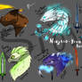 Ninjago: elemental weapons and dragons.