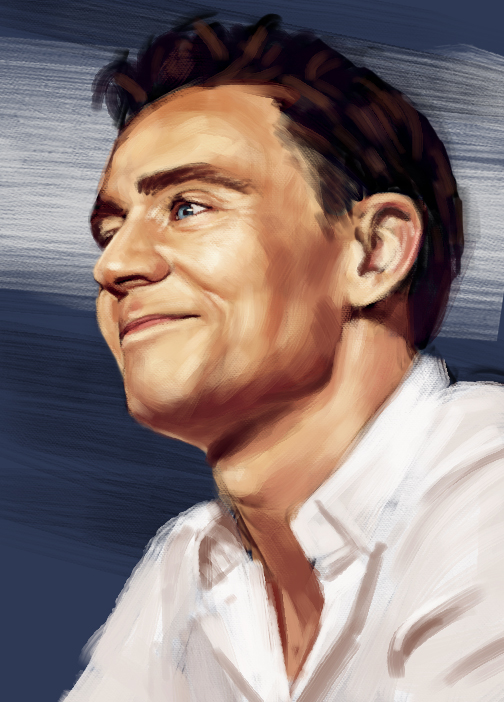 Monday Portrait Painting 8.4.2014 Tom Hiddleston2