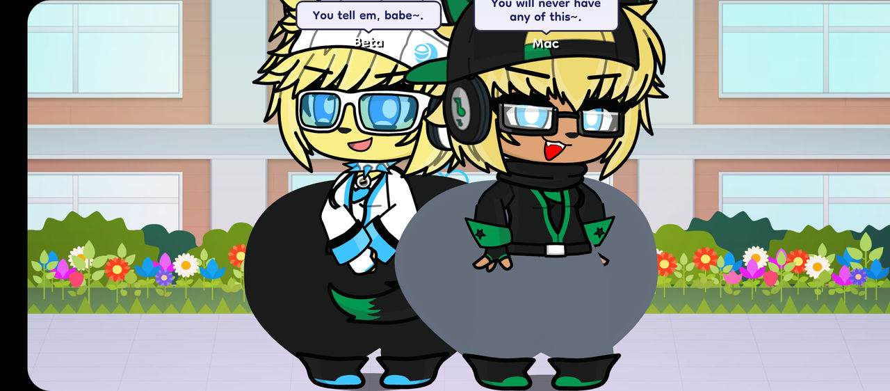 Mac and Beta teasing by SuperMackGlitchy250 on DeviantArt