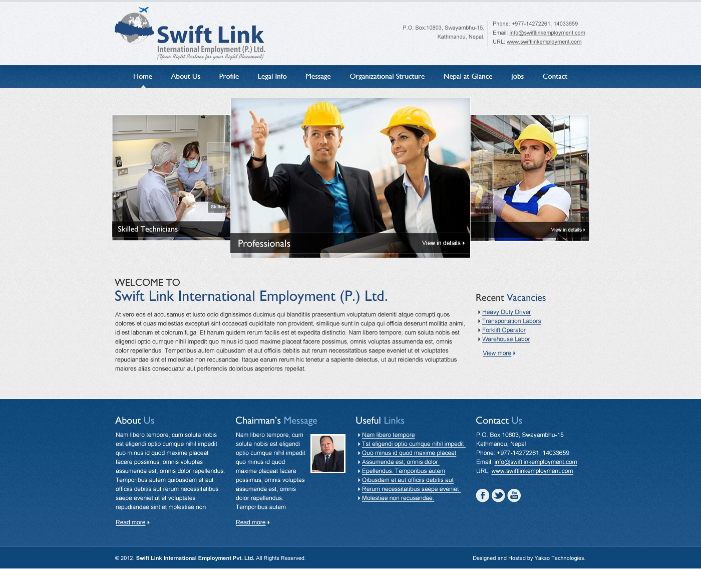 Layout for Employment Company