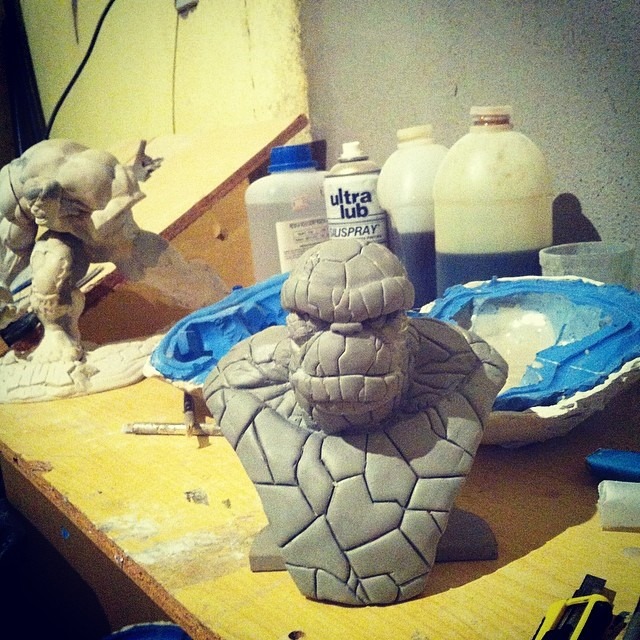 The Thing mini Bust scale 1/4 wip