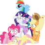 Mane Six Startled