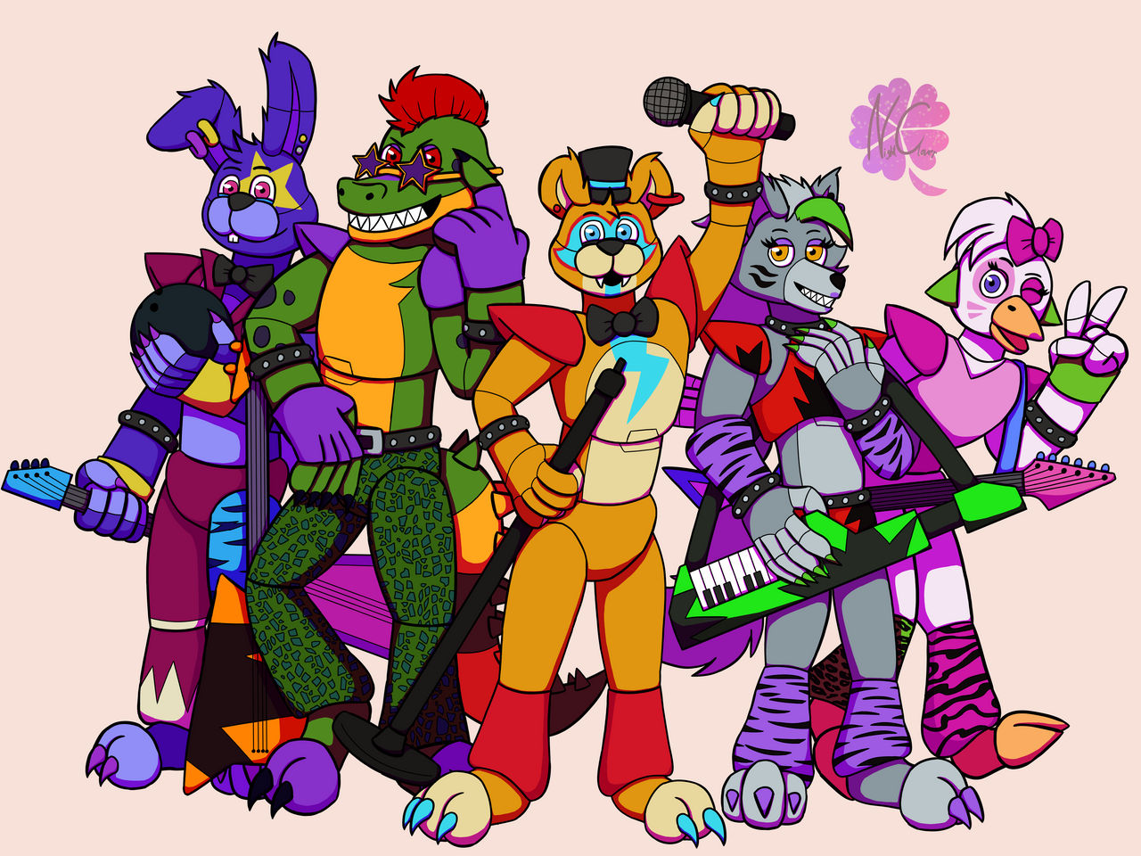Glam Rocks Outline Glamrocks by Nightclover2002 on DeviantArt
