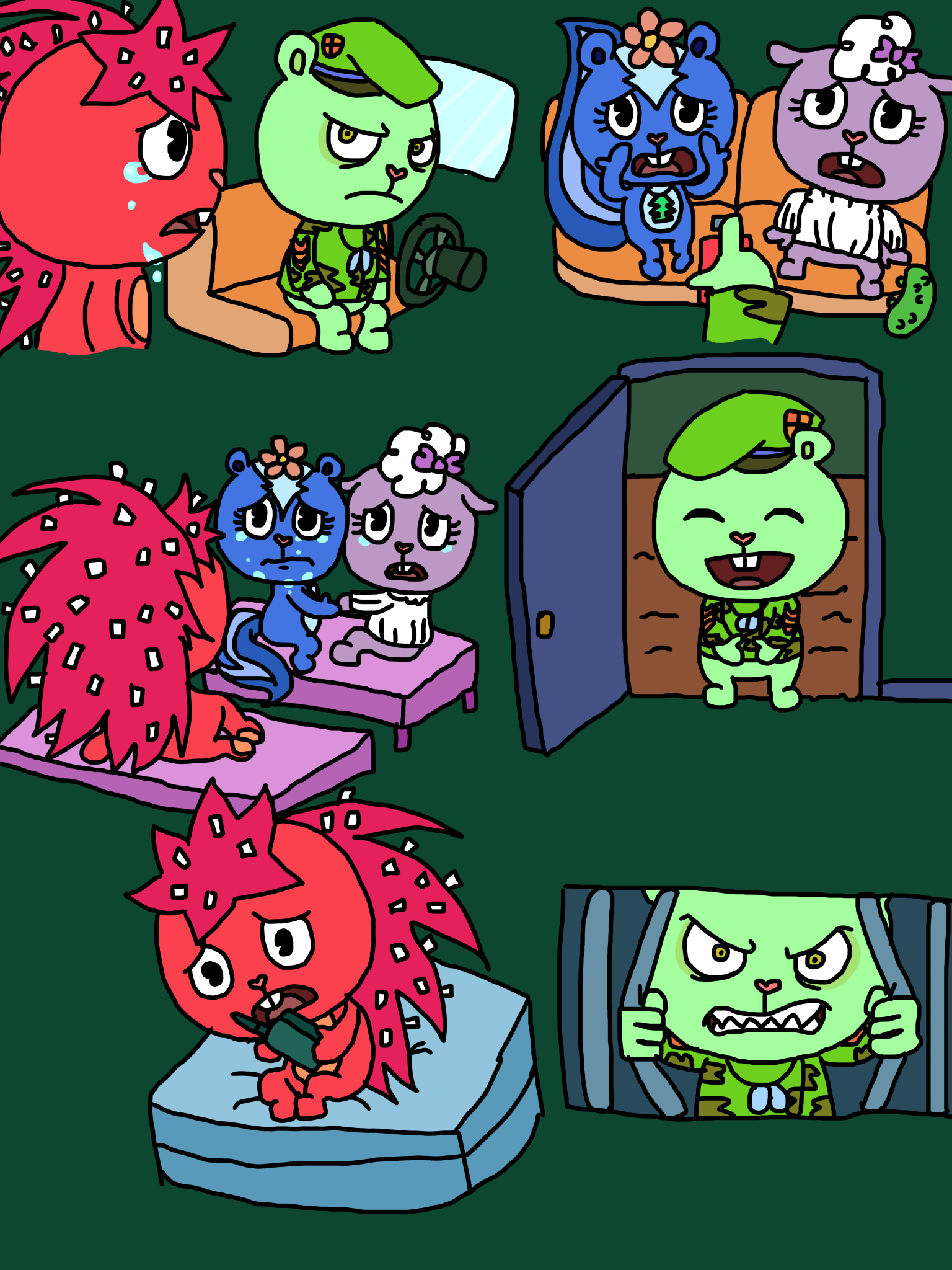 Happy Tree Friends Split by ArtsyGumi on DeviantArt