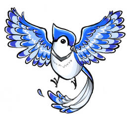 Blue Jay Tattoo Design