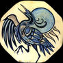 'Heron Dance' painted drum