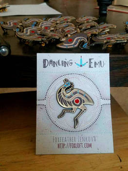 Dancing Emu Enamel Pins