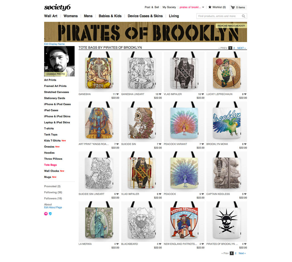 PiratesofBrooklyn Tote Bags