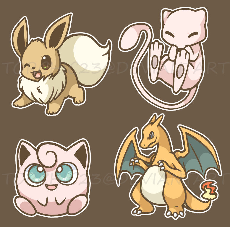 Pokemon Sticker Sheet by spiffychicken on DeviantArt