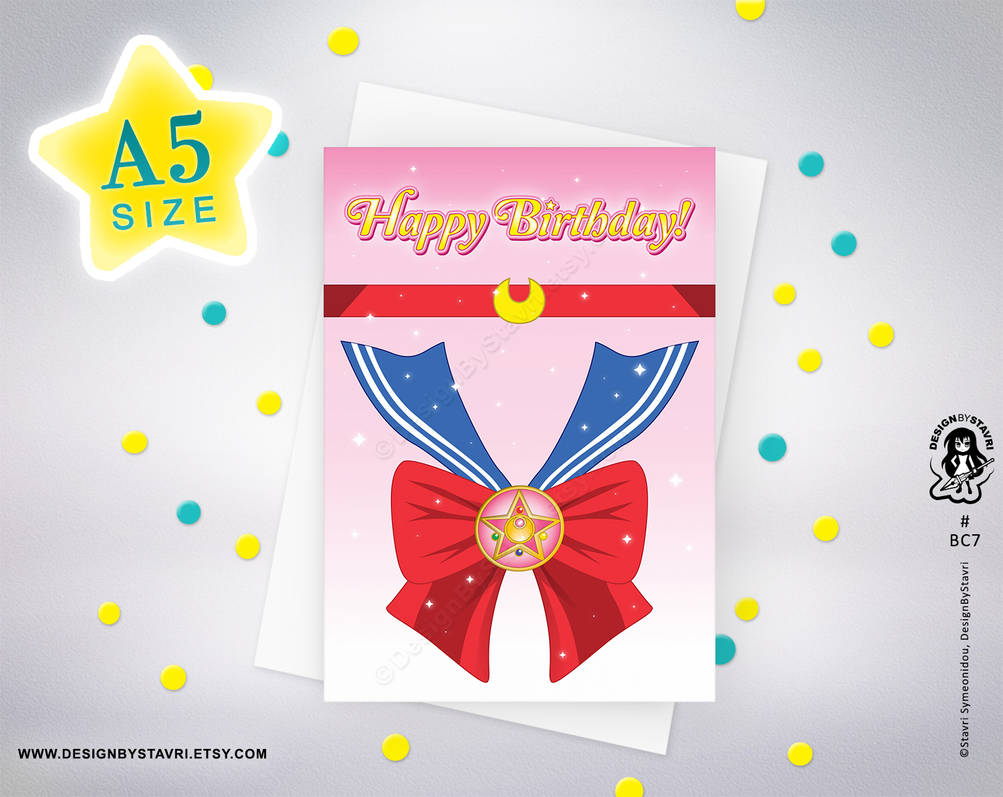 SAILOR MOON Birthday Greeting Card - 2 by Stavri-Symeonidou on DeviantArt