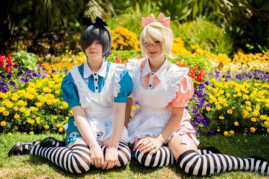 Alois and Ciel in wonderland