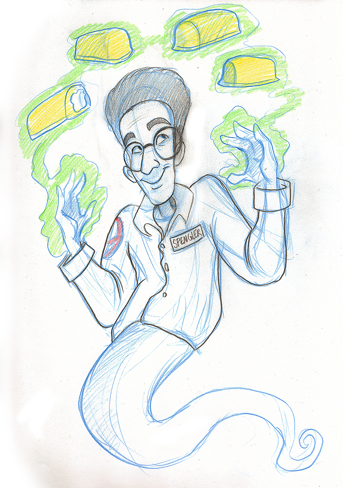 Sketch Dailies- Harold Ramis/Egon Spengler