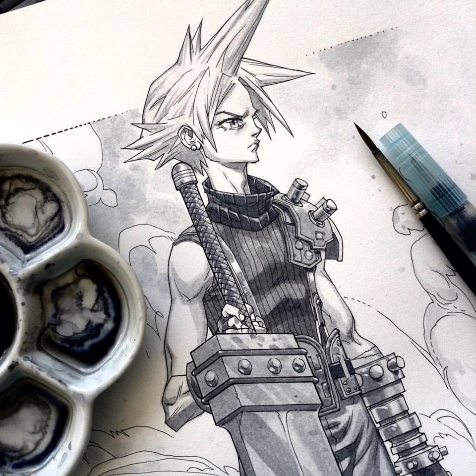 CLOUD FFVII rogercruz wip