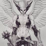 Hawkgirl watercolor