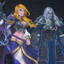 Sylvana, Jaina,Tyrande And Arthas painted on Wall