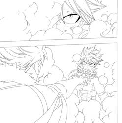 Fairy Tail 294 - Natsu Vs Sting Lineart